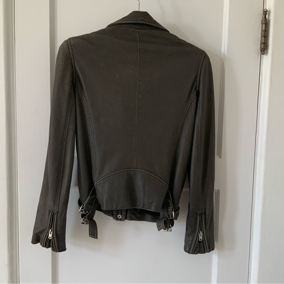 IRO HAN Leather Jacket - Size 36 - US 4 - Charcoal Gray. - Picture 2 of 3